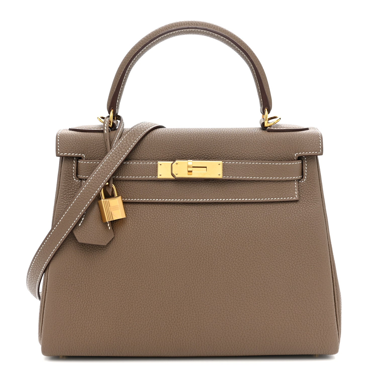 Hermes Togo Kelly Retourne 28 Etoupe 1 of 16