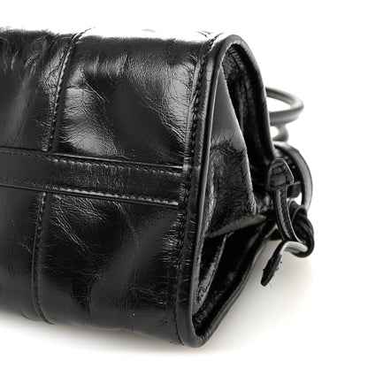 Prada Glossy Calfskin Triangle Medium Bonnie Shoulder Bag Black 9 of 9