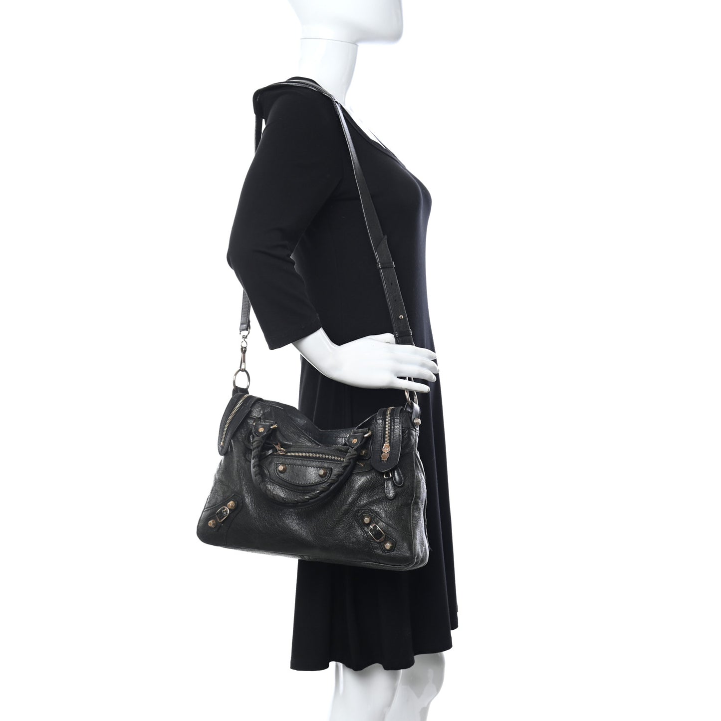 Agneau Giant 12 Rose Gold Hardware Town Black