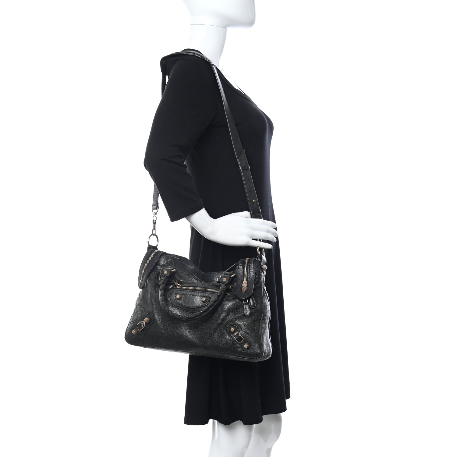 Balenciaga Agneau Giant 12 Rose Gold Hardware Town Black 2 of 13
