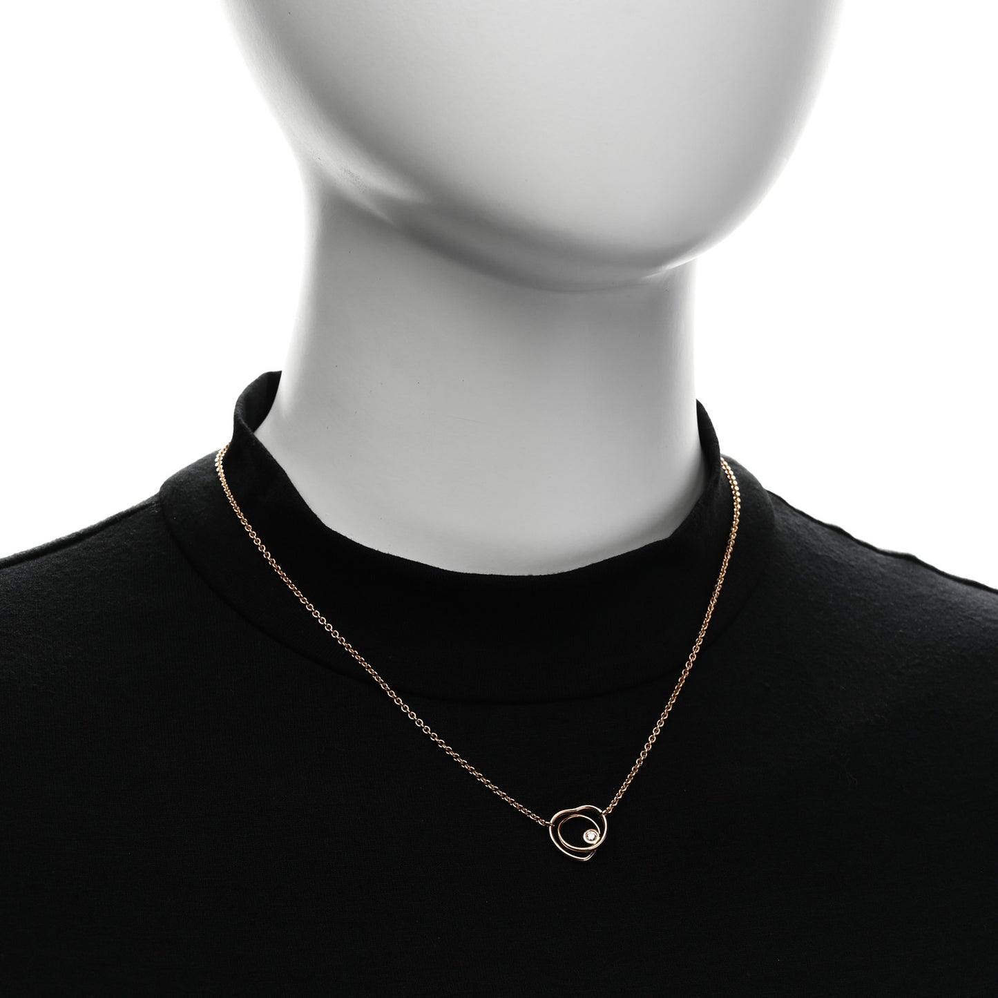 18K Rose Gold Diamond TPM Vertige Coeur Necklace ST