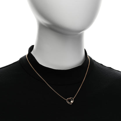 Hermes 18K Rose Gold Diamond TPM Vertige Coeur Necklace ST 2 of 5