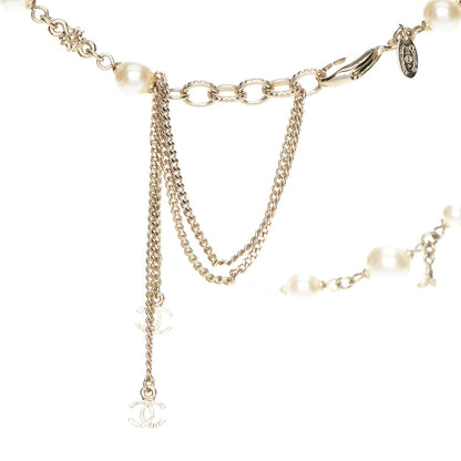 Chanel Pearl Camellia CC Short Necklace Gold 5 of 6