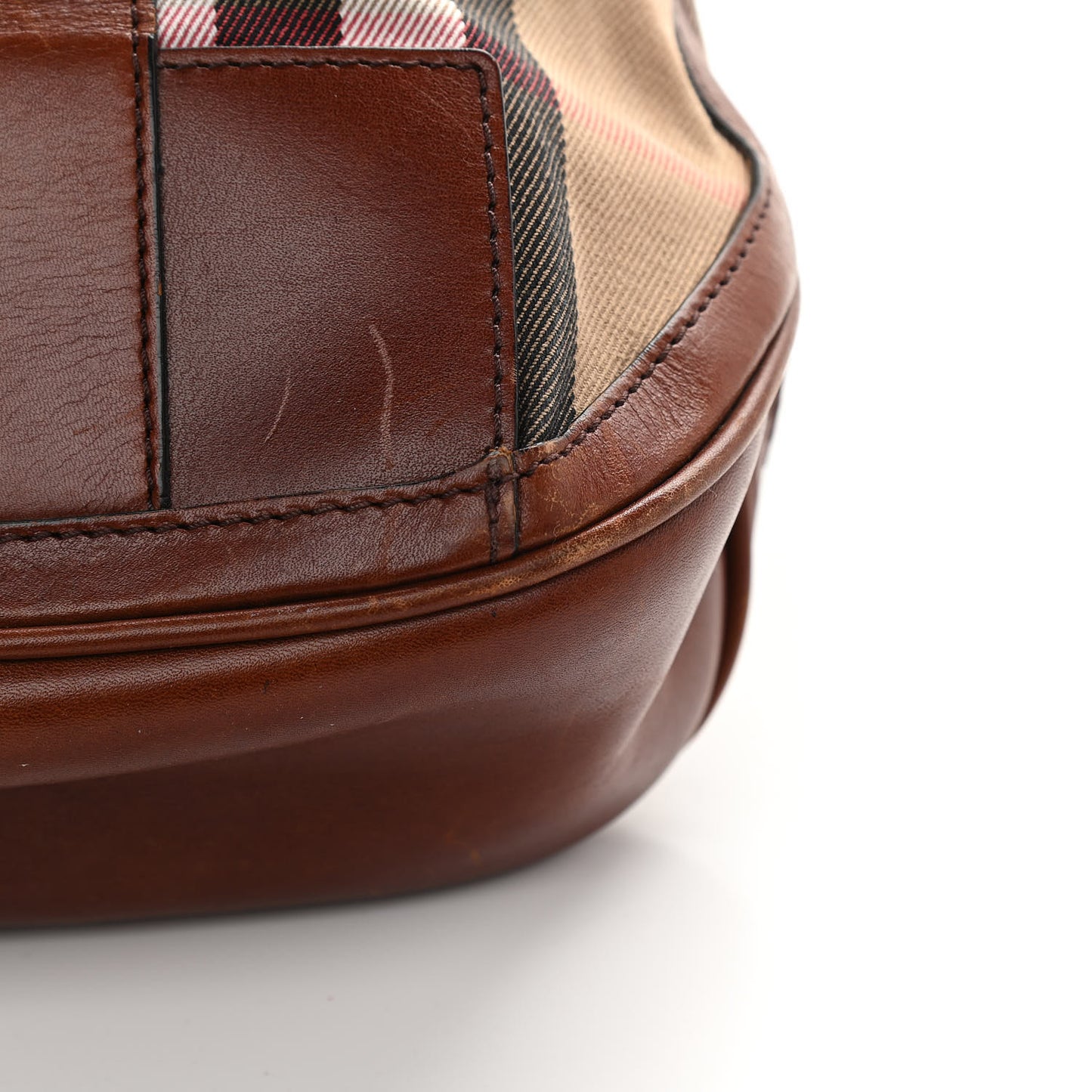 House Check Tote Dark Tan