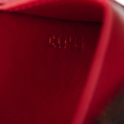 Louis Vuitton Damier Ebene Caissa Card Holder Cherry 7 of 7