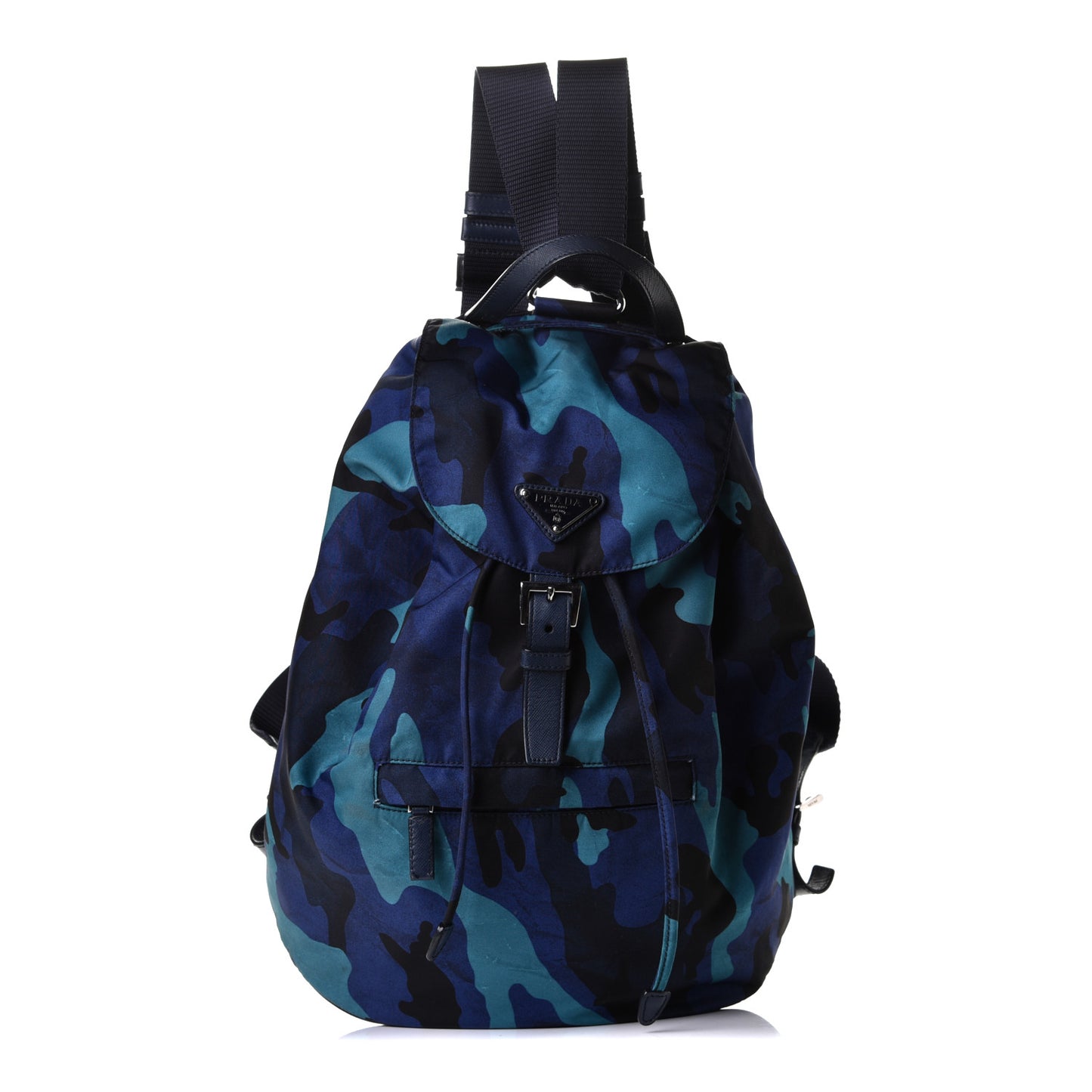 Tessuto Nylon Camouflage Print Backpack Royal