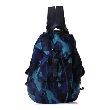 Prada Tessuto Nylon Camouflage Print Backpack Royal 1 of 9