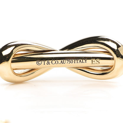 Tiffany 18K Yellow Gold Diamond Infinity Cuff Bracelet 4 of 5
