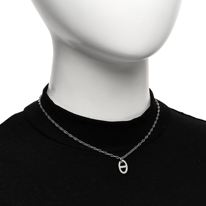Hermes 18K White Gold Diamond New Farandole Pendant Necklace ST 2 of 6