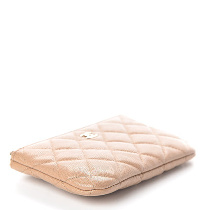Chanel Caviar Quilted Small Cosmetic Case Beige 4 of 8