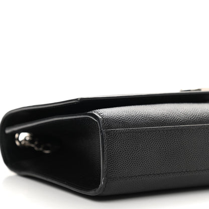 Saint Laurent Grain De Poudre Small Monogram Kate Satchel Black 9 of 10