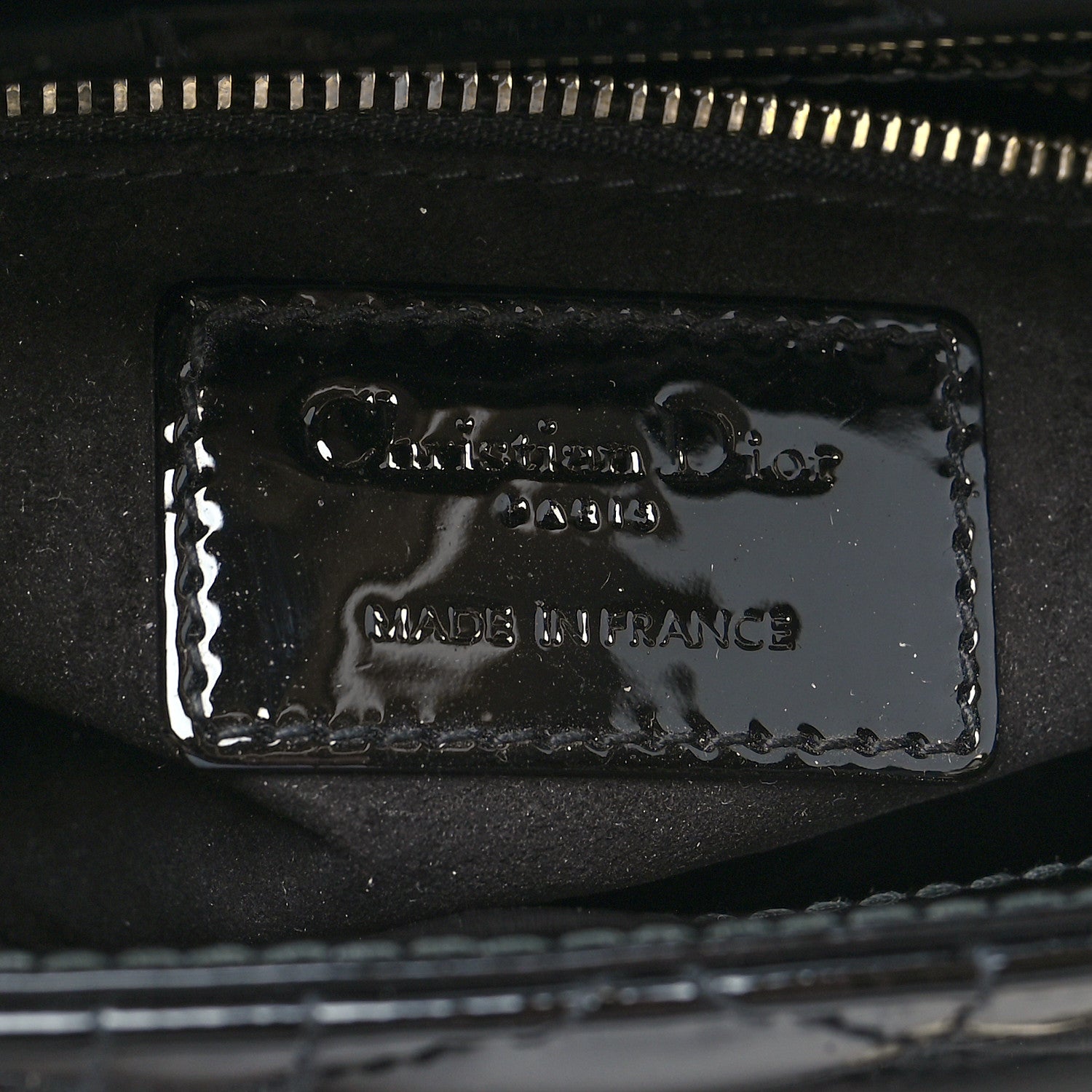 Christian Dior Patent Cannage Mini Lady Dior Black 7 of 9