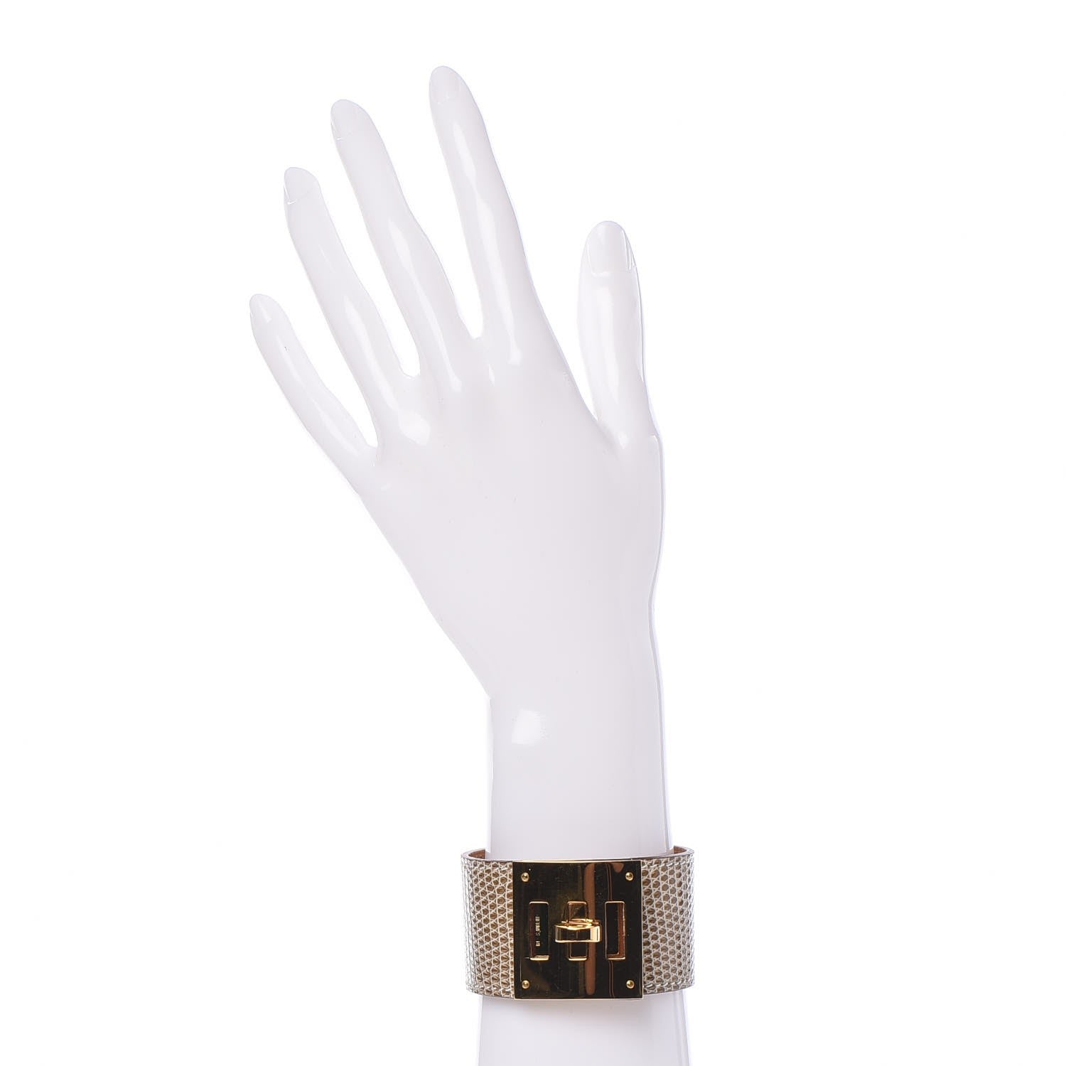 Hermes Lizard Kelly Dog Cuff Ficelle 2 of 7
