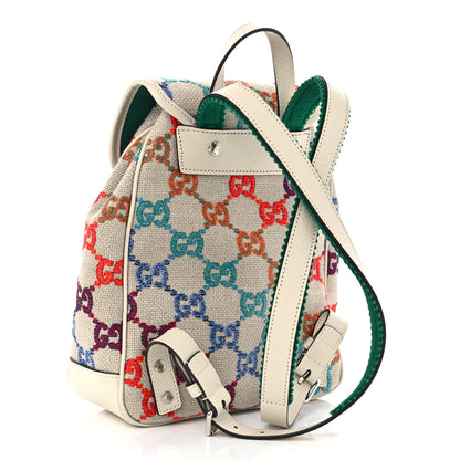 Gucci Wool GG Monogram Children's GG Backpack White Multicolor 3 of 11