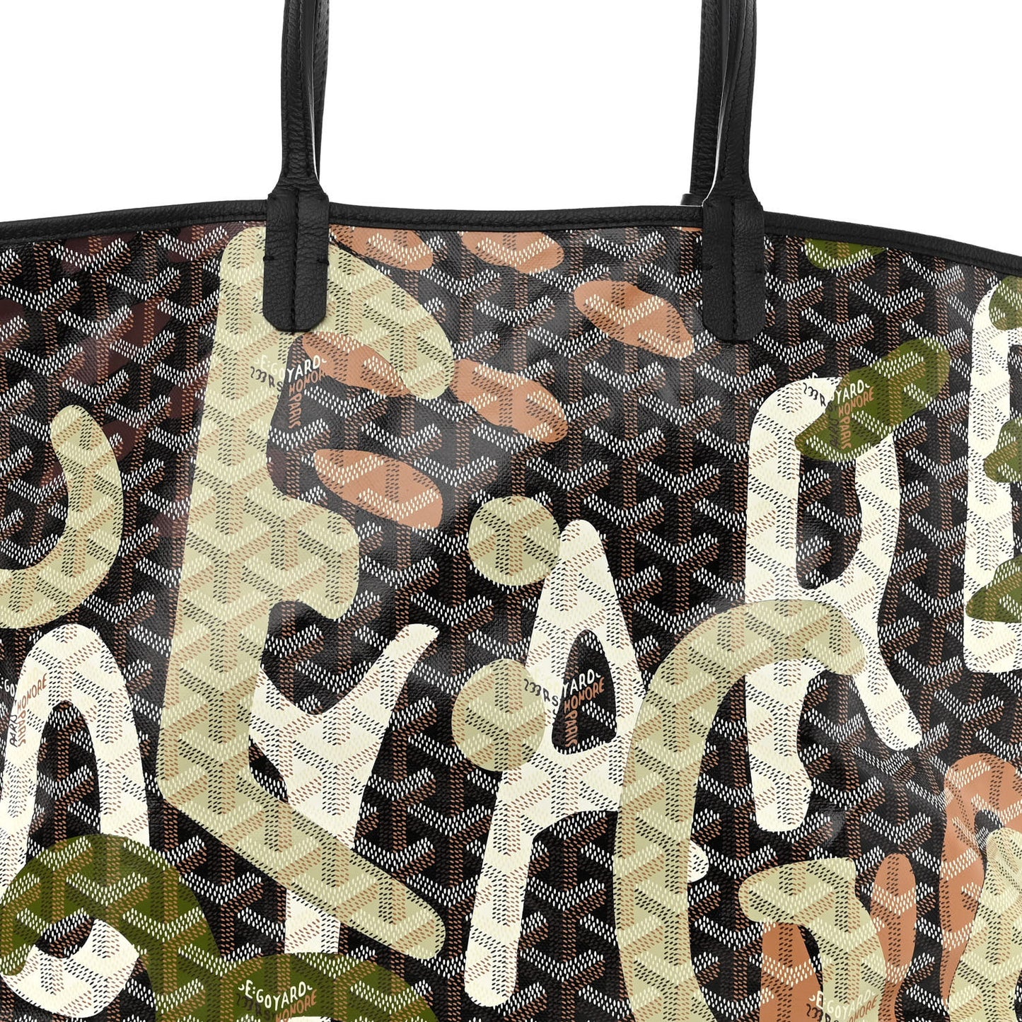 Goyardine Saint Louis Lettres Camouflage PM Black Green