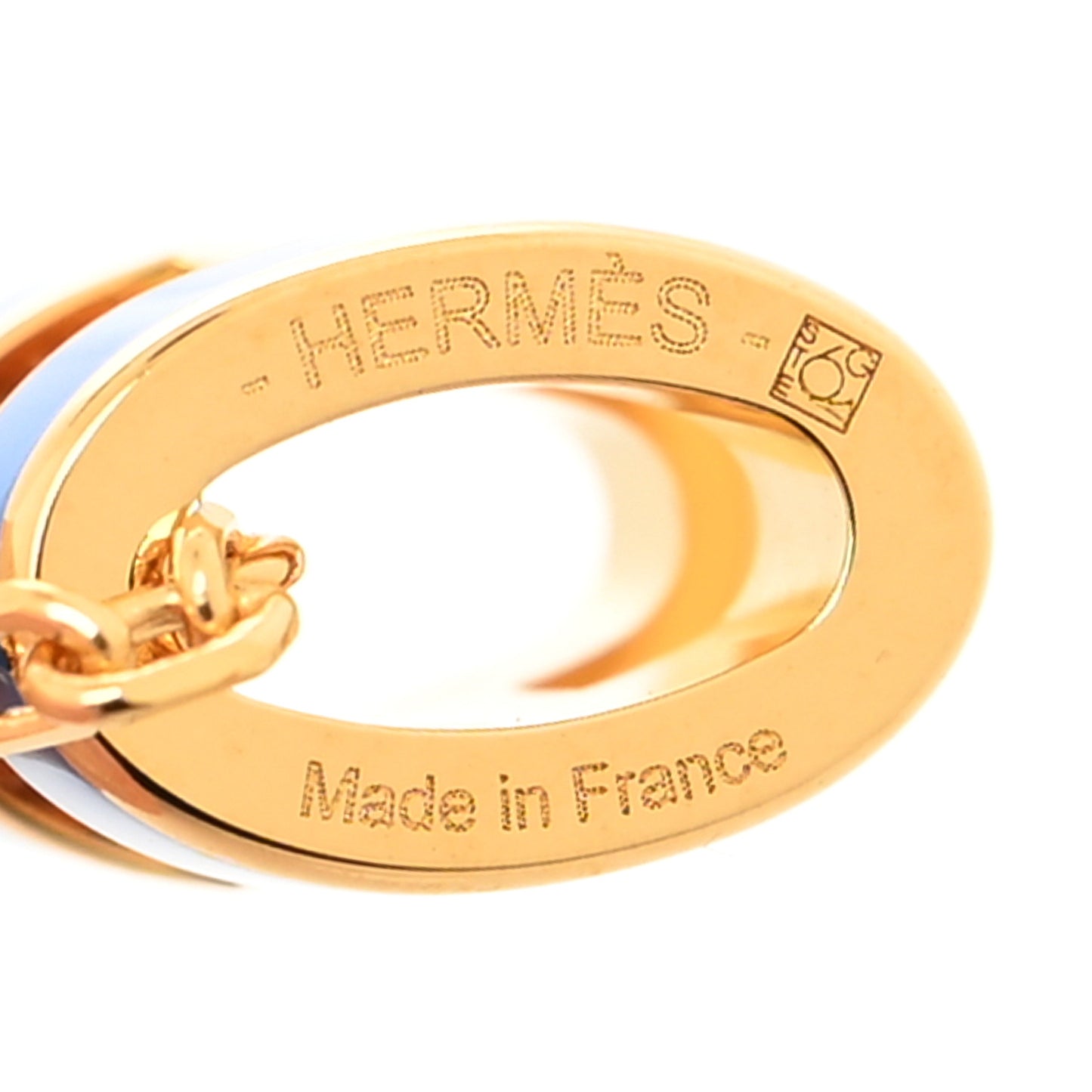 Lacquered Gold Mini Pop H Pendant Necklace Bleu Transat