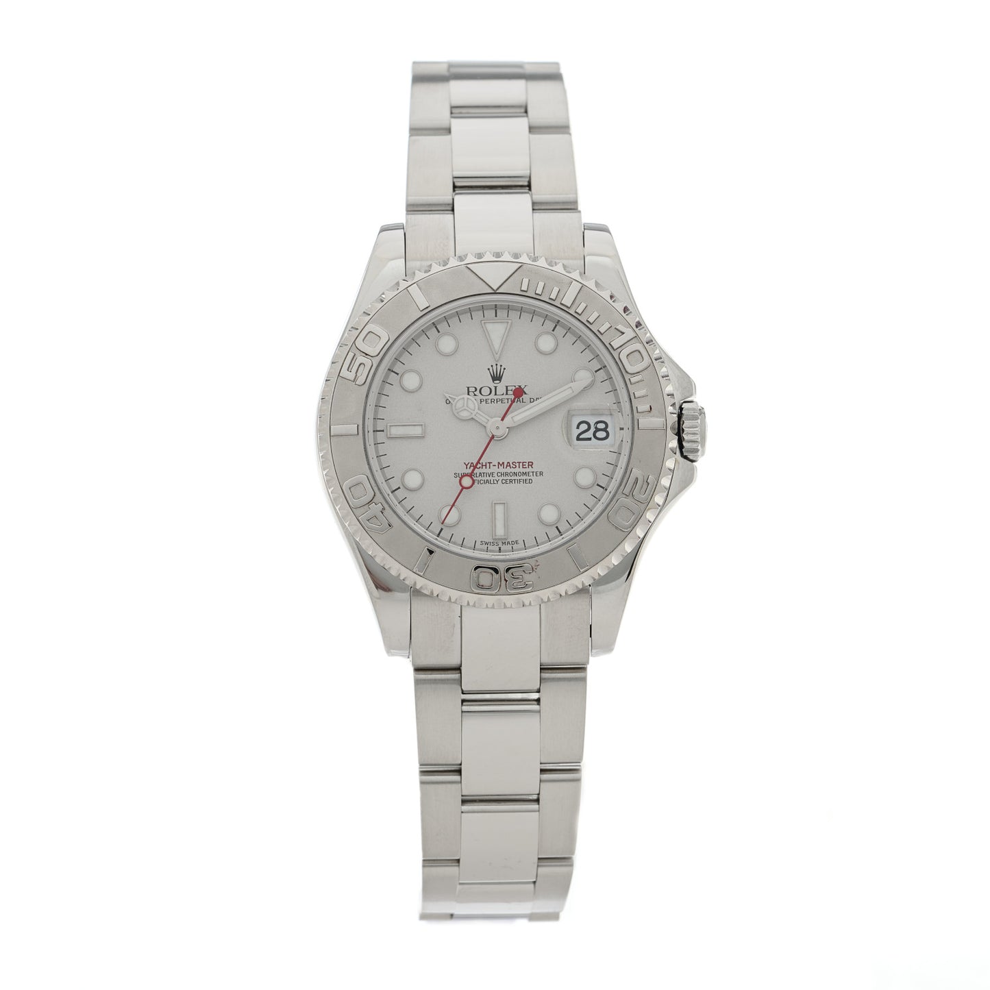 Stainless Steel Platinum 35mm Yacht-Master Watch Silver 168622