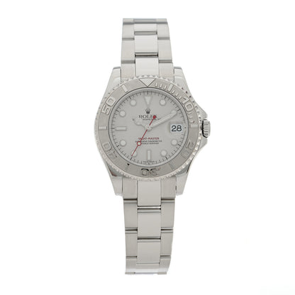 Rolex Stainless Steel Platinum 35mm Yacht-Master Watch Silver 168622 1 of 4