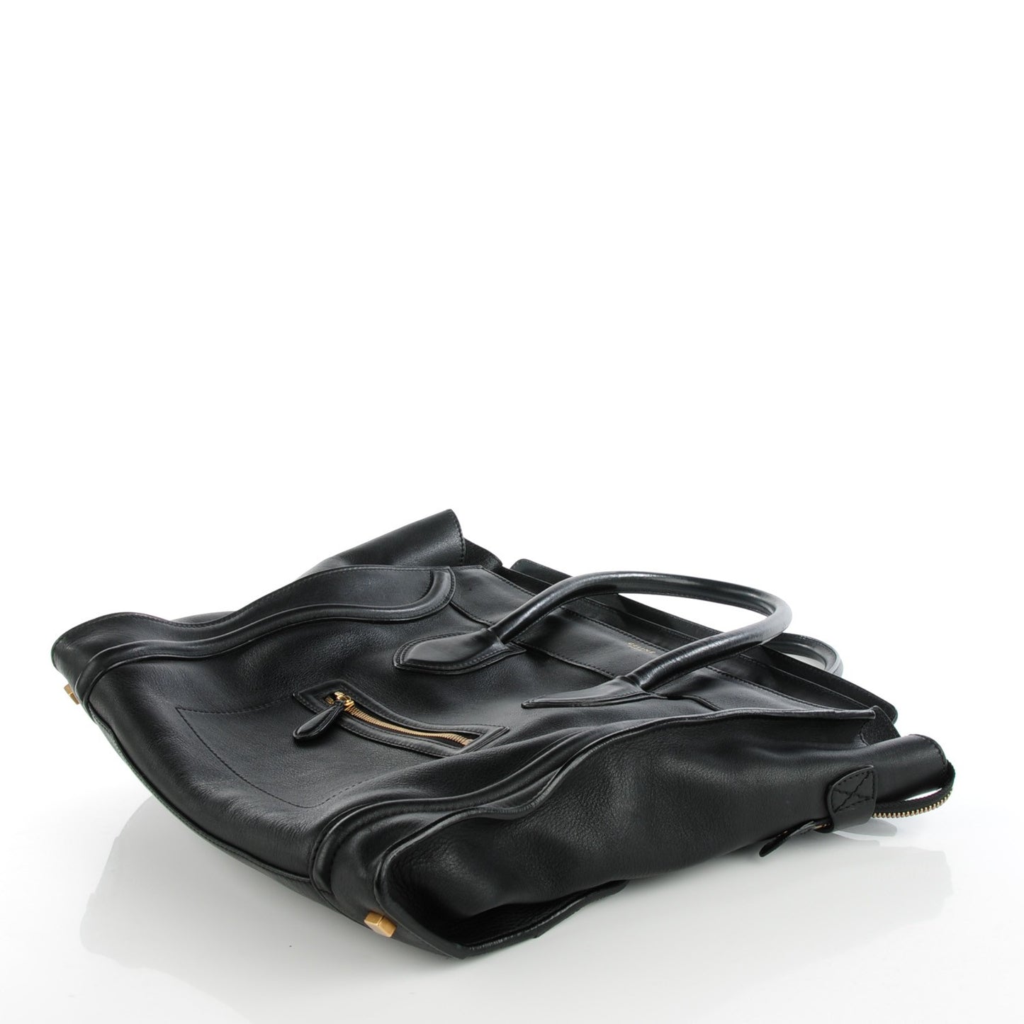 Smooth Calfskin Medium Luggage Black