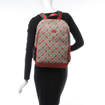 Gucci GG Supreme Monogram Ladybug Backpack Diaper Bag Red 2 of 9