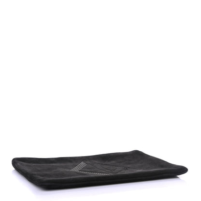 Christian Dior Suede Zip Pouch Black 4 of 8