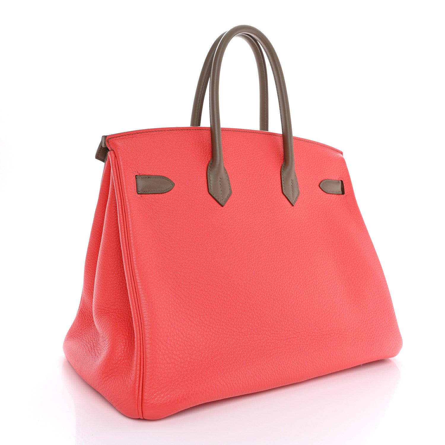 Hermes Taurillon Clemence Swift Tri-Color Birkin 35 Rose Jaipur Argile Etoupe 3 of 12
