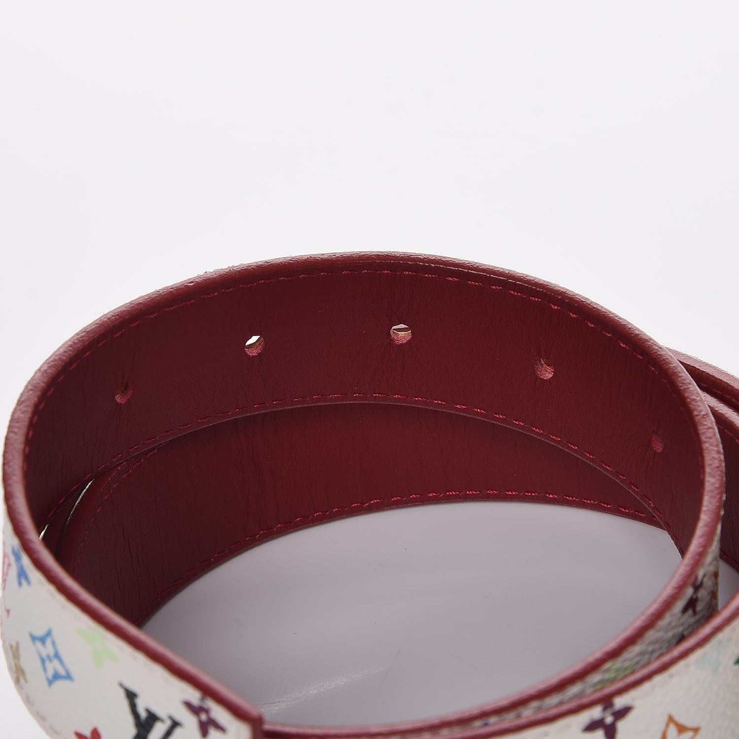 Louis Vuitton Monogram Multicolor LV Cut Reversible Belt 80 32 White Grenade 6 of 7