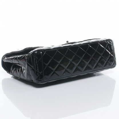 Chanel Patent Quilted Maxi Double Flap Black 4 of 7