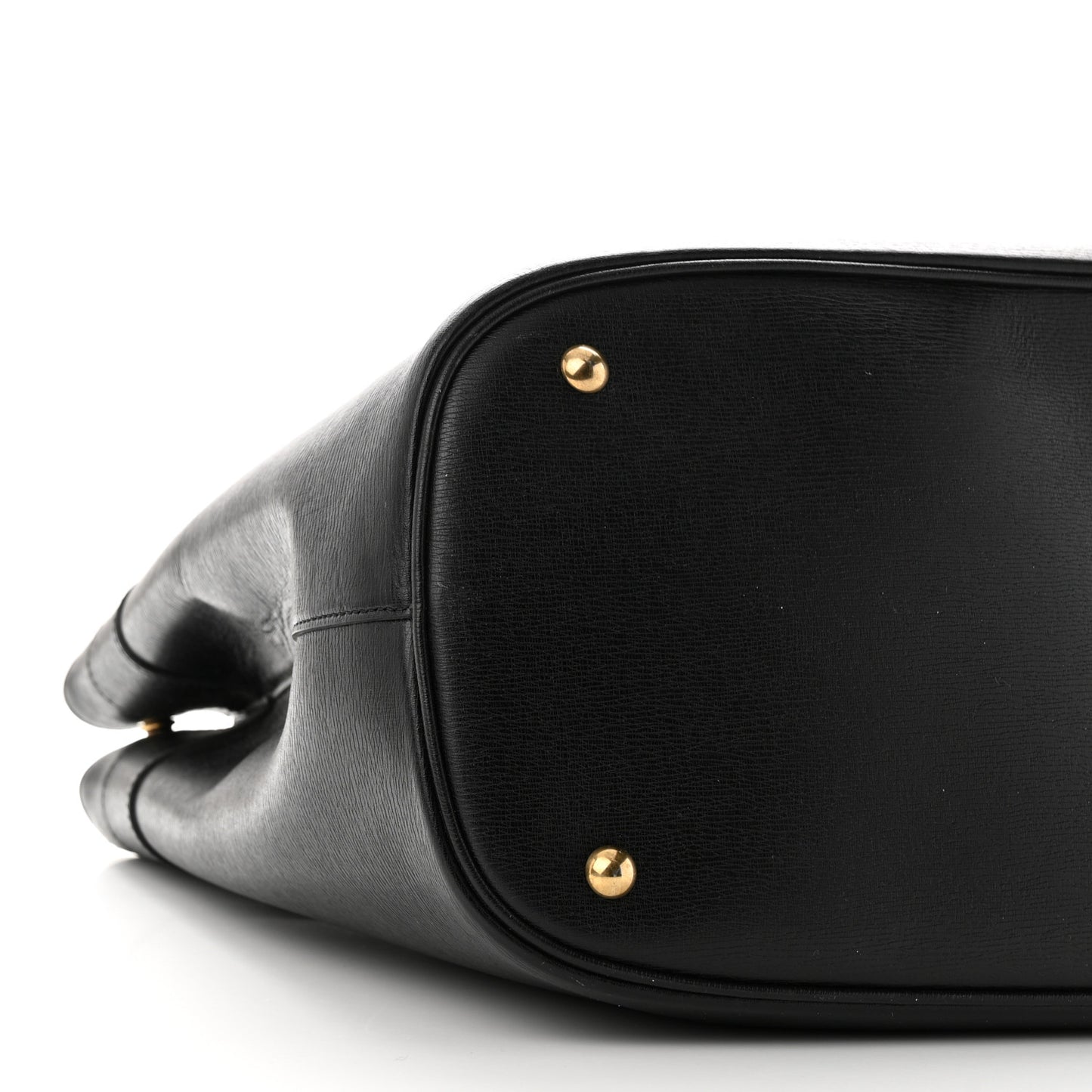 Textured Calfskin Large Bright Bit Tote Black
