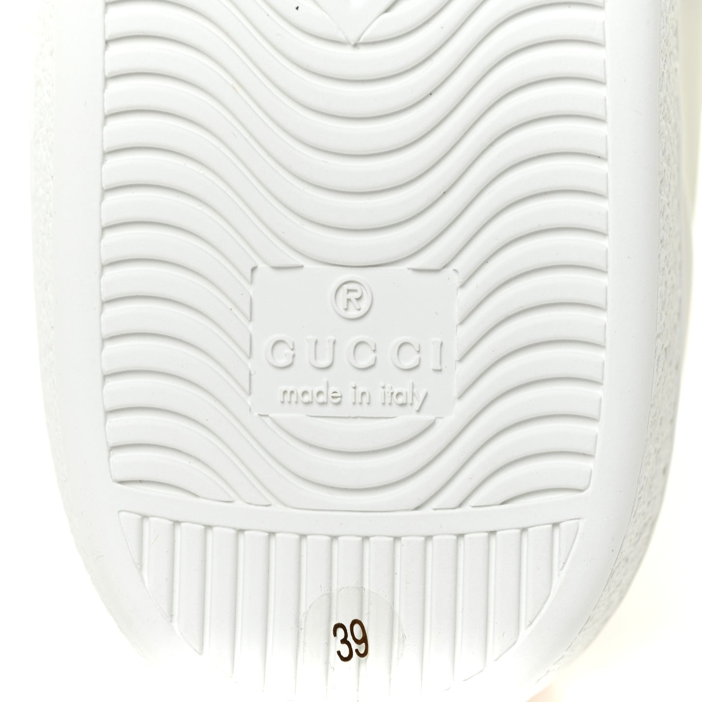 Calfskin Interlocking G Perforated Womens Ace Sneakers 39 White Wild Rose