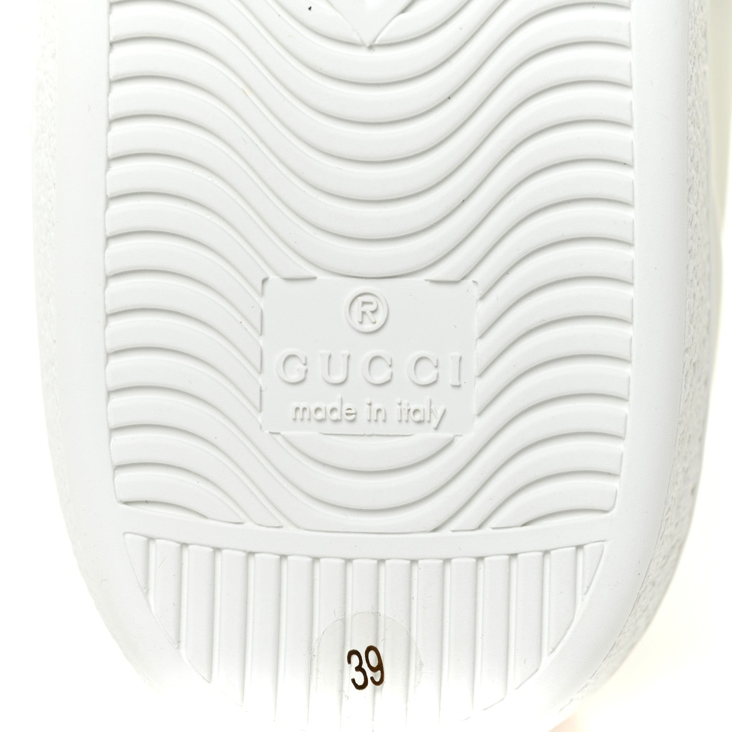 Gucci Calfskin Interlocking G Perforated Womens Ace Sneakers 39 White Wild Rose 6 of 8
