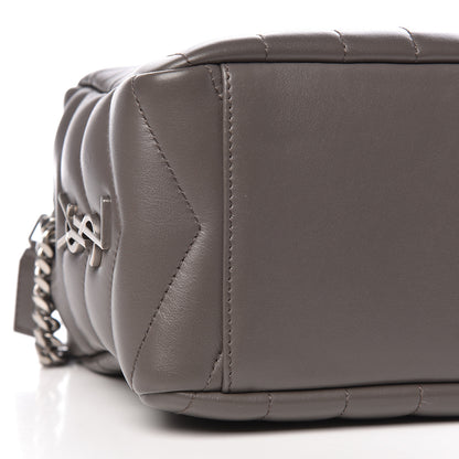 Saint Laurent Calfskin Y Quilted Monogram Small Loulou Bowling Bag Earth 8 of 10