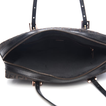 Fendi Zucchino Small Buckle Tote Brown 4 of 8