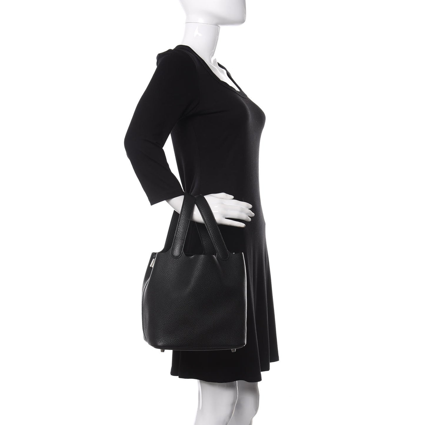 Taurillon Clemence Picotin Lock 22 MM Black