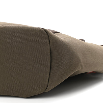 Hermes Toile Sac De Pansage Groom Kaki Feu 10 of 10