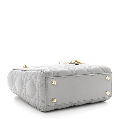 Christian Dior Lambskin Cannage Mini Lady Dior Grey 4 of 11