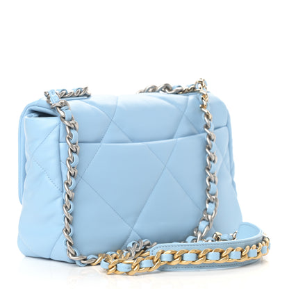Chanel Lambskin Quilted Medium Chanel 19 Flap Light Blue 3 of 10
