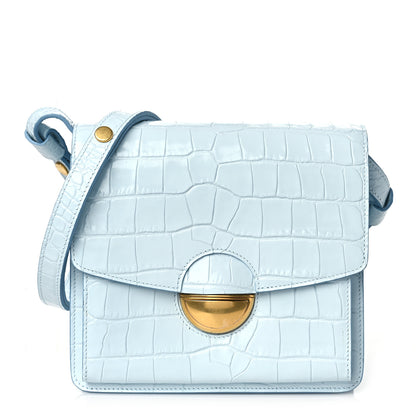 Proenza Schouler Calfskin Crocodile Embossed Dia Day Bag Pale Blue 1 of 6