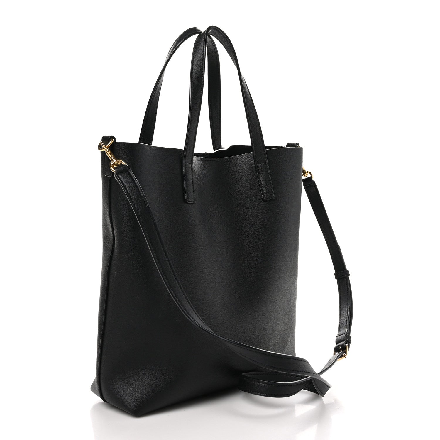 Saint Laurent Calfskin Toy Shopping Tote Black 2 of 9