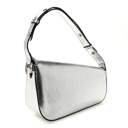 Gucci Metallic Demetra Small Horsebit 1955 Asymmetric Shoulder Bag Silver 3 of 10