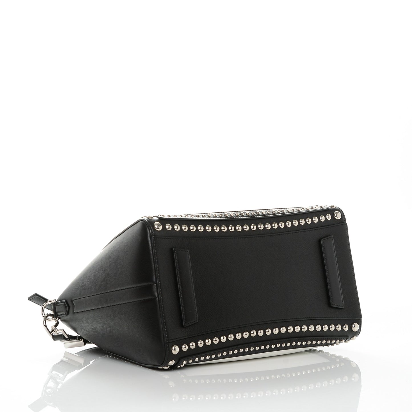 Calfskin Medium Studded Bi-Color Antigona Black White
