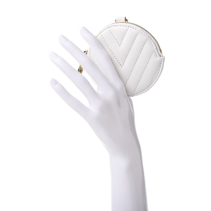 Louis Vuitton Calfskin New Wave Multi Pochette Round Coin Purse Snow 2 of 8