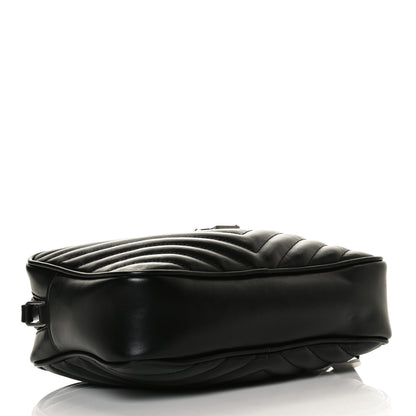 Saint Laurent Calfskin Matelasse Monogram Lou Camera Bag Black 4 of 13