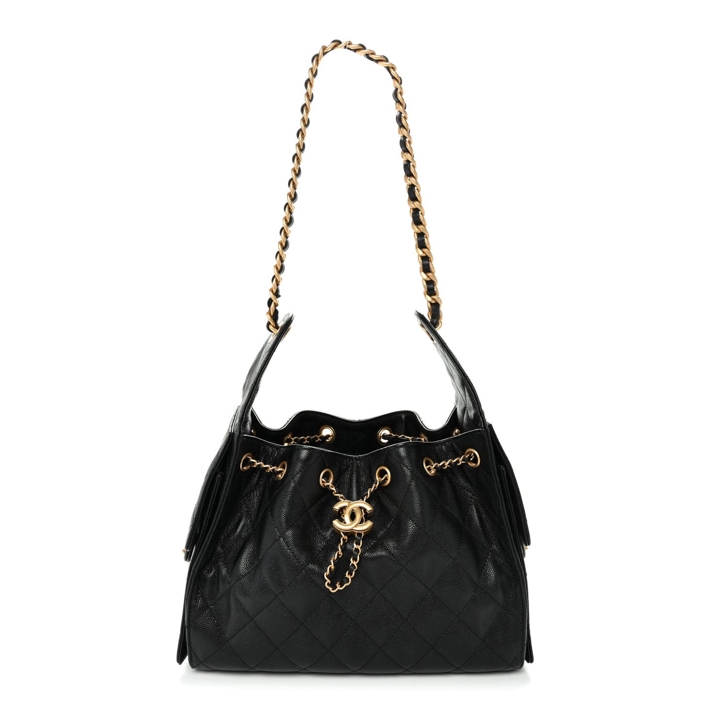 Caviar Quilted Small Chanel 25 Handbag Black