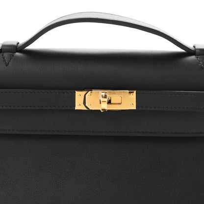 Hermes Swift Kelly Pochette Clutch Black 8 of 11