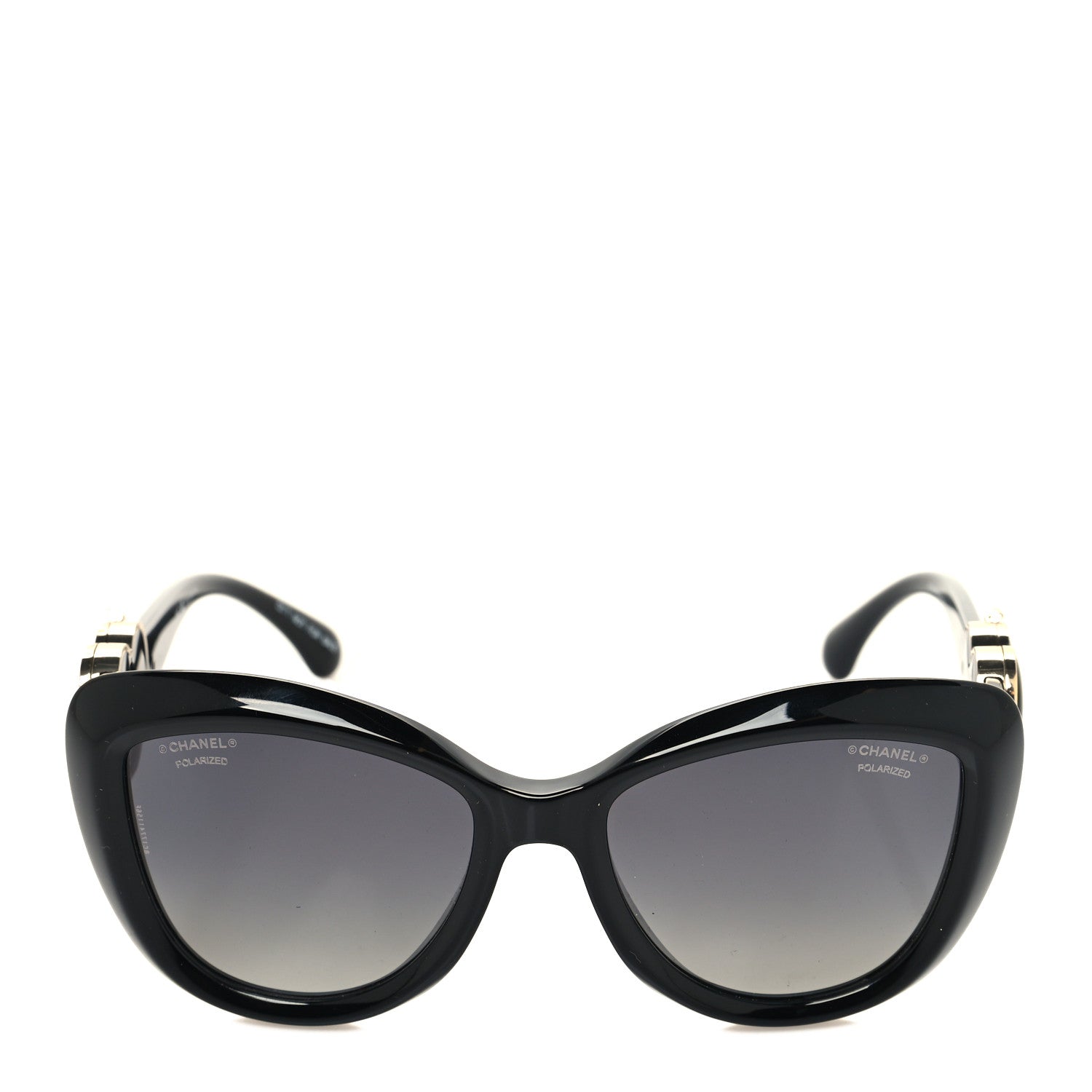 Chanel Acetate Enamel Heart Butterfly Sunglasses 5417 Black 2 of 10