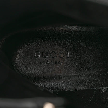 Gucci Flores Calfskin Nappa Matelasse GG 40mm Ankle Boots 39.5 Black 7 of 13