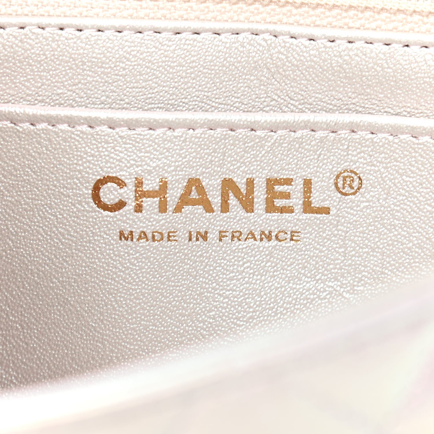 Chanel Iridescent Lambskin Quilted Mini Rectangular Flap Ivory 6 of 9