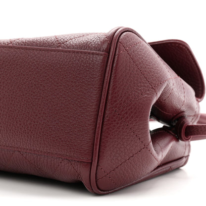 Chanel Grained Calfskin Stitched Urban Essentials Small Shopping Bag Burgundy 10 of 10