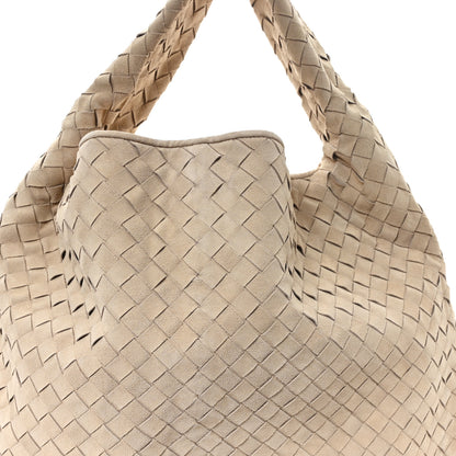 Bottega Veneta Suede Intrecciato Large Hop Ecru 8 of 12